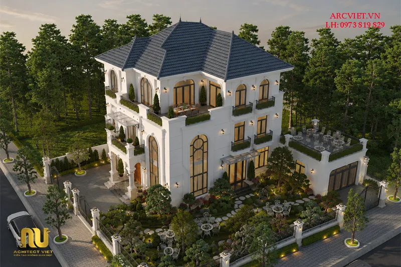 Nhà mái nhật 2 tầng 8x14m