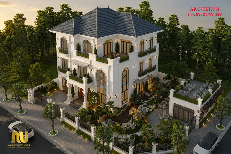 Nhà mái nhật 2 tầng 8x14m