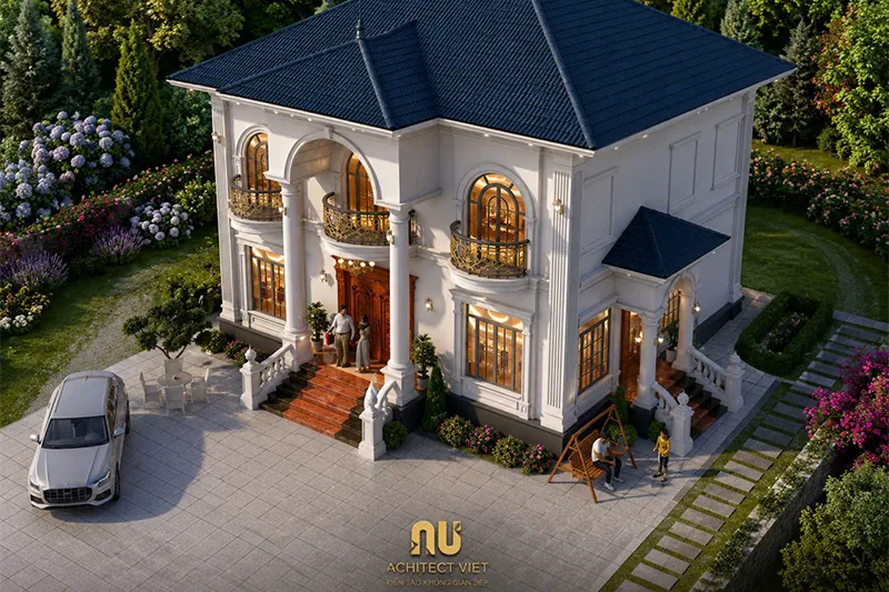Nhà mái nhật 2 tầng 9x10m