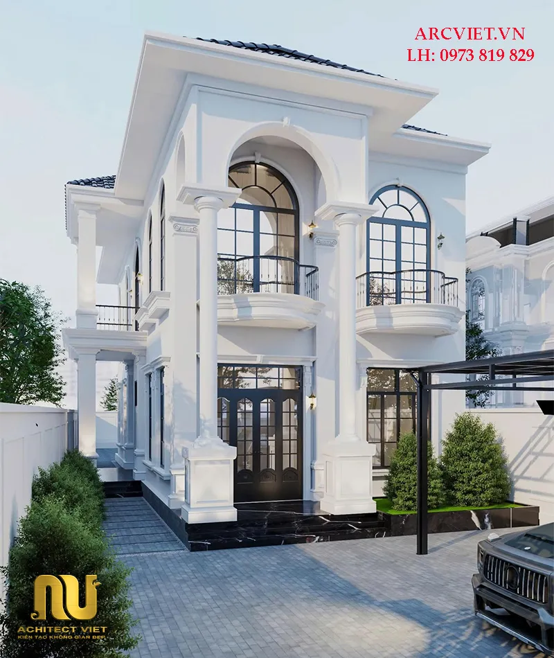 Biệt thự mái nhật mặt tiền 9m