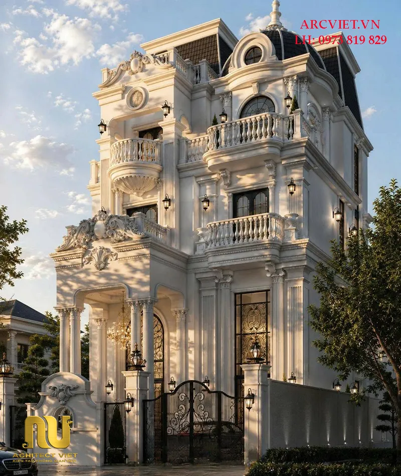 Biệt thự mặt tiền 8m 3 tầng