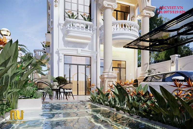 Biệt thự pháp mặt tiền 7m