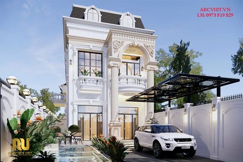 Biệt thự pháp mặt tiền 7m