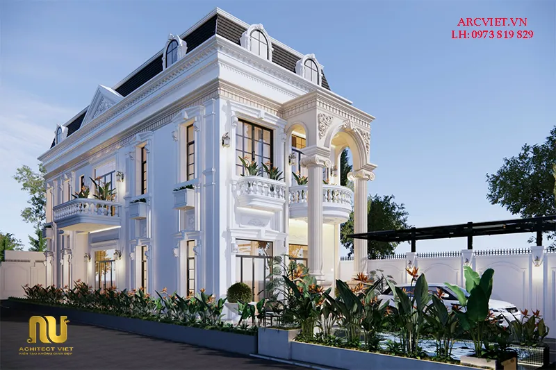 Biệt thự pháp mặt tiền 7m
