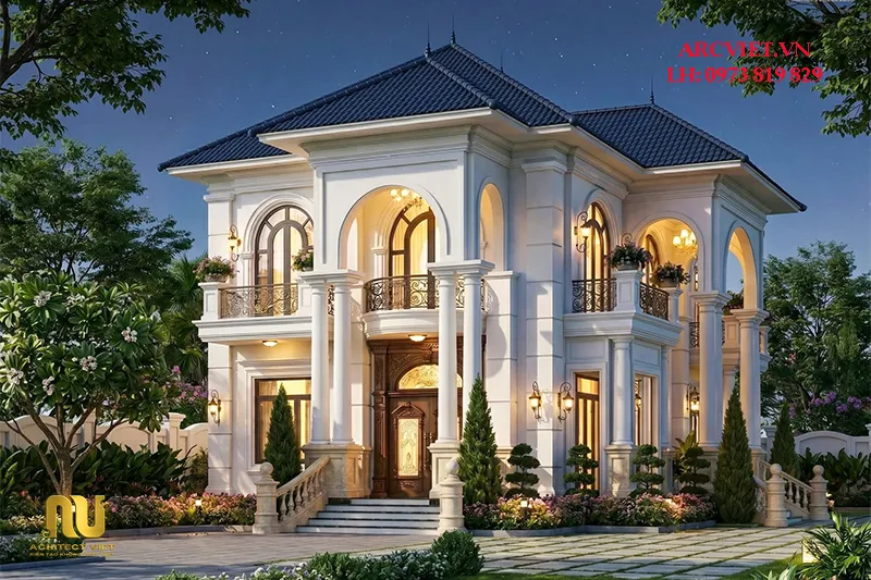 Nhà 2 tầng mái Nhật 100m2