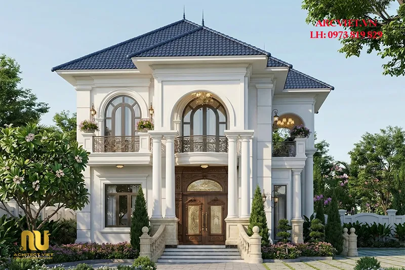 Nhà 2 tầng mái Nhật 100m2