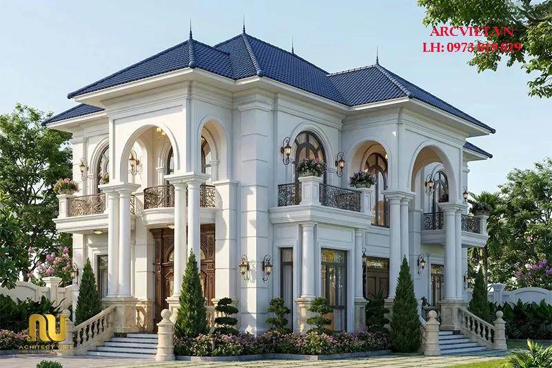 Nhà 2 tầng mái Nhật 100m2