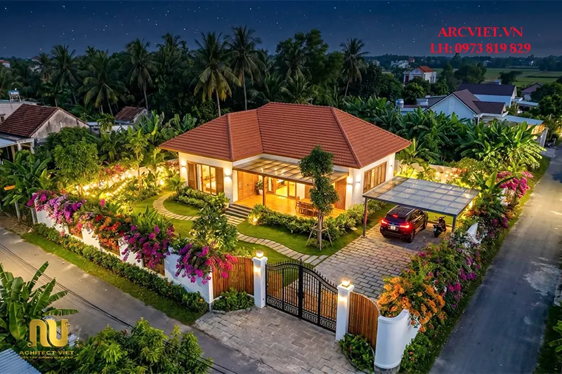 Nhà cấp 4 chữ L 80m2