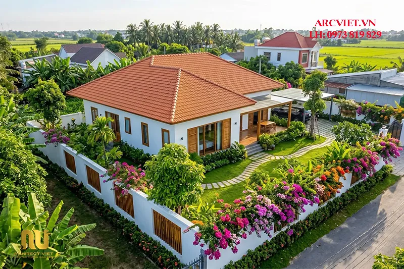 Nhà cấp 4 chữ L 80m2