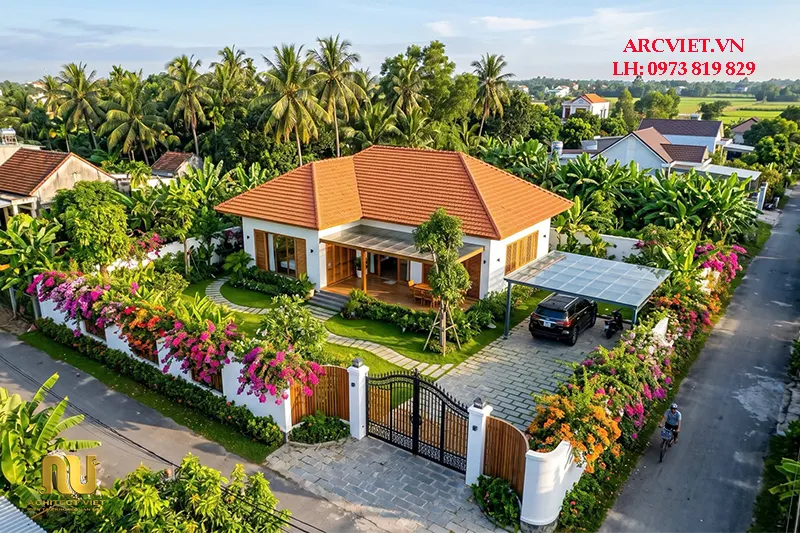 Nhà cấp 4 chữ L 80m2