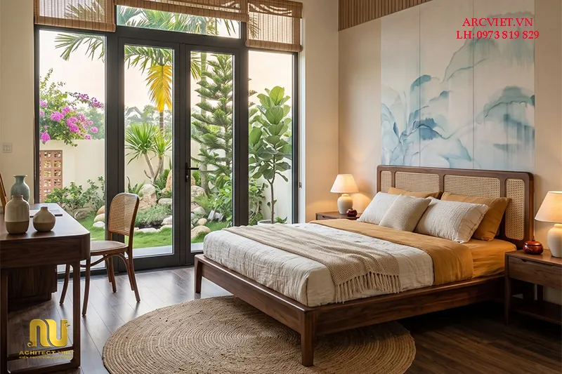 Nhà chữ l mái nhật 1 tầng