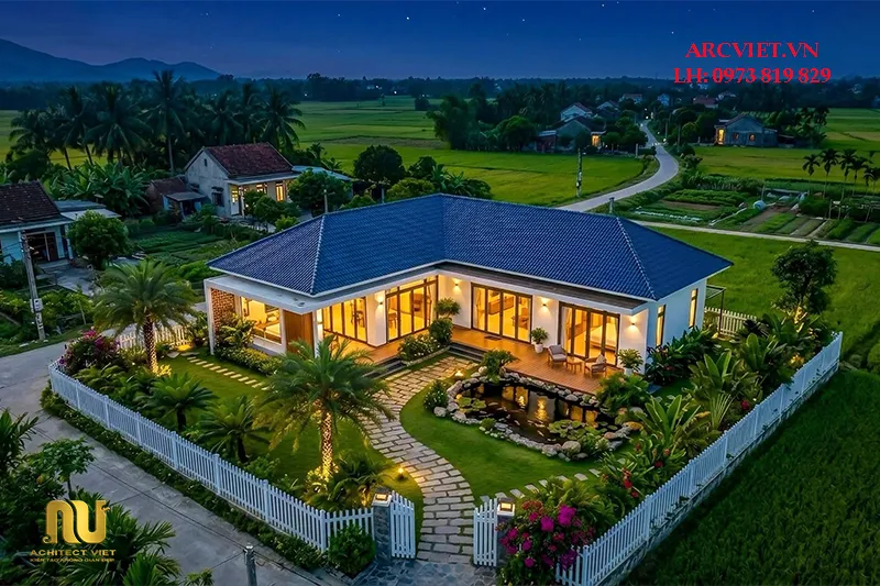 Nhà mái Nhật chữ L cấp 4