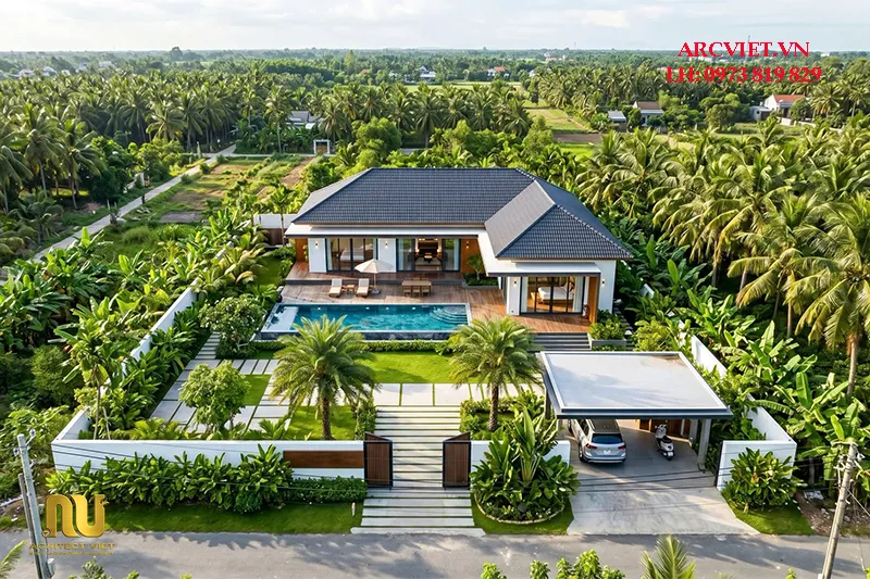 Nhà mái Nhật chữ L cấp 4