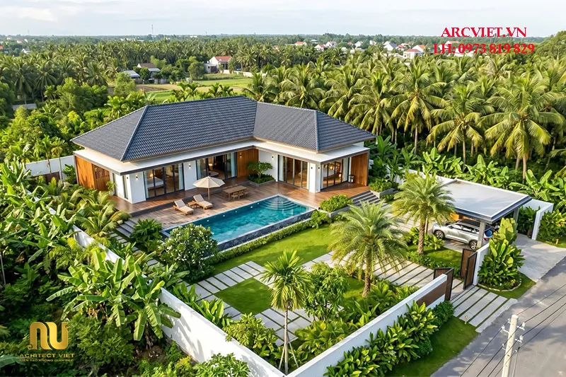 Nhà mái Nhật chữ L cấp 4