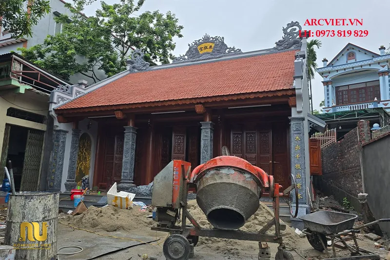 Chi phí xây nhà thờ bê tông giả gỗ
