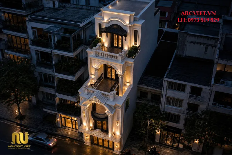 Mặt tiền nhà phố 5m 4 tầng kinh doanh