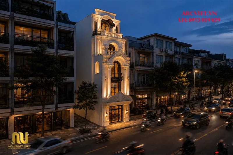 Mặt tiền nhà phố 5m 4 tầng kinh doanh
