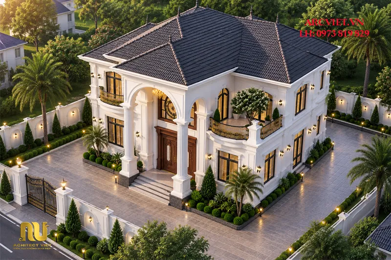 Mẫu nhà 2 tầng 7m x 12m