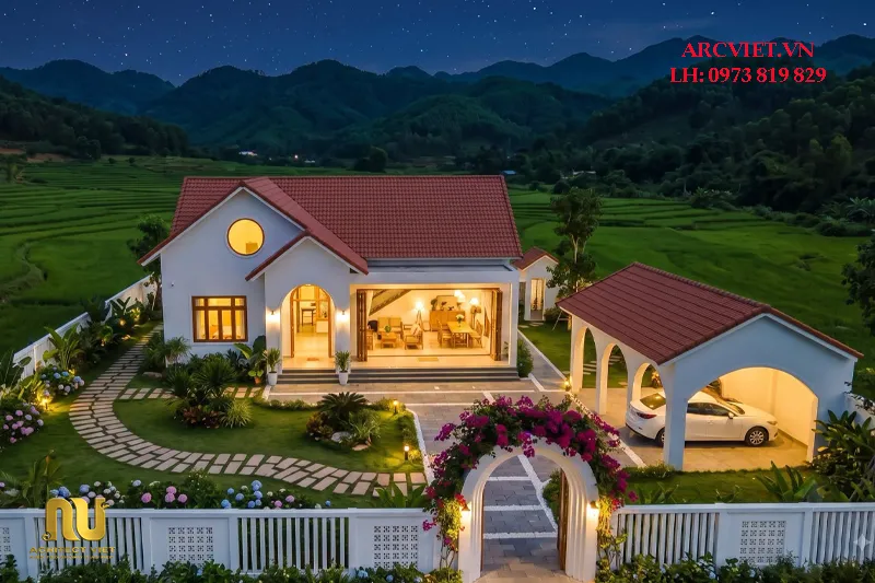 Nhà mặt tiền 8m sâu 12m mái thái