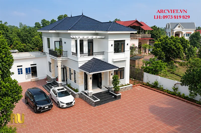 9x12m nhà mái Nhật 2 tầng