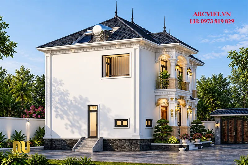 Mẫu Nhà 2 Tầng Rộng 10m