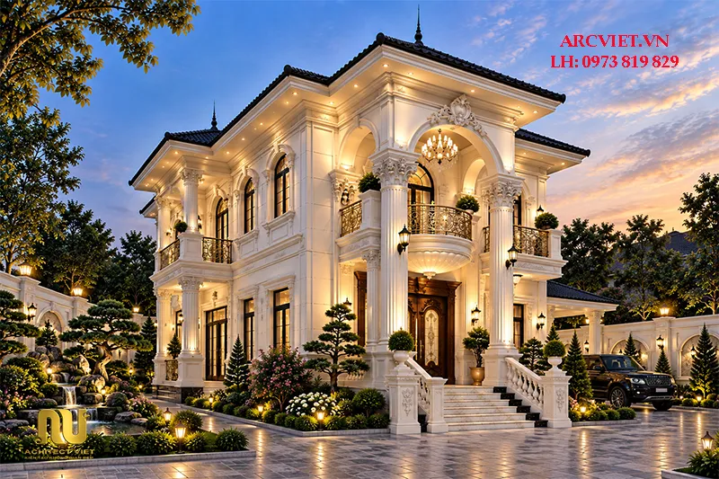 Mẫu Nhà Mặt Tiền 10m 2 Tầng