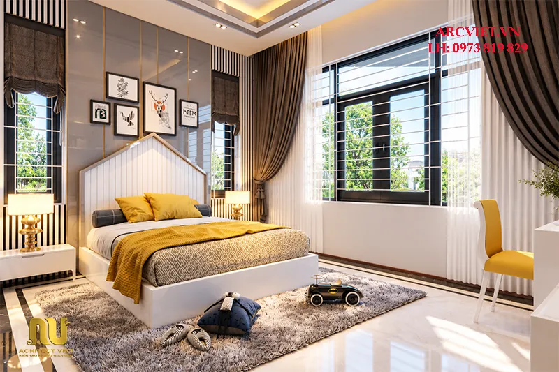Nhà mái Nhật 2 tầng ngang 9m