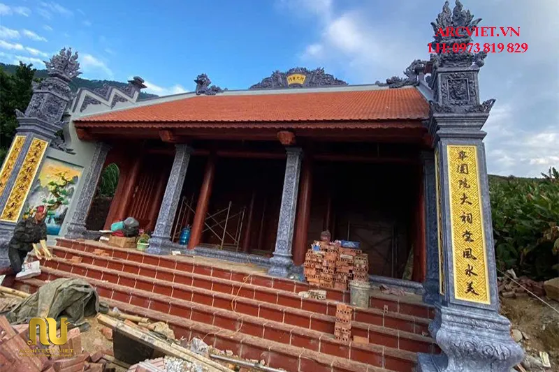 Thi Công Nhà Thờ 3 Gian Bê Tông Giả Gỗ Đẹp