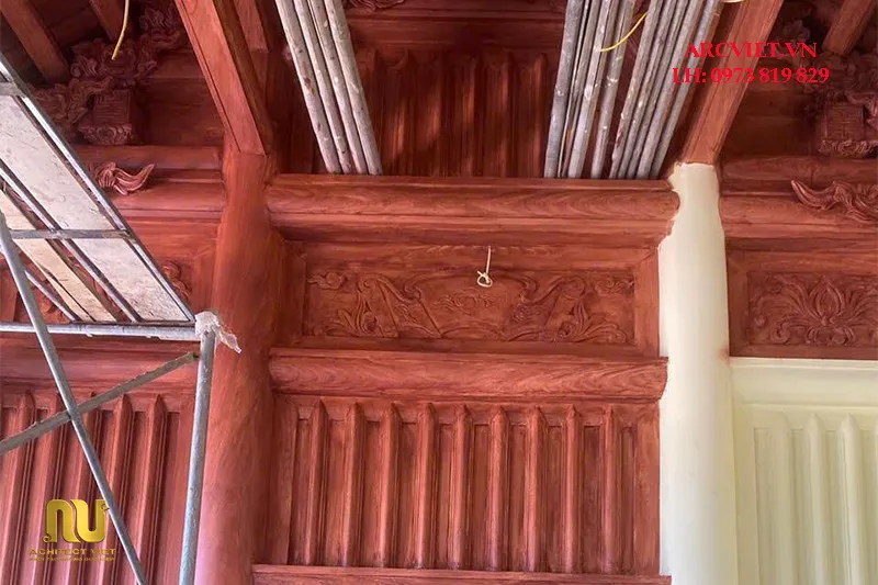 Thi Công Nhà Thờ 3 Gian Bê Tông Giả Gỗ Đẹp