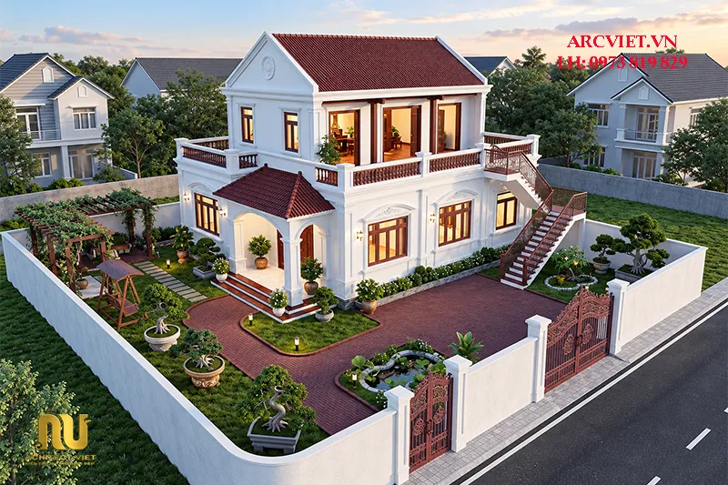 Nhà Thờ Họ 2 Tầng Hiện Đại
