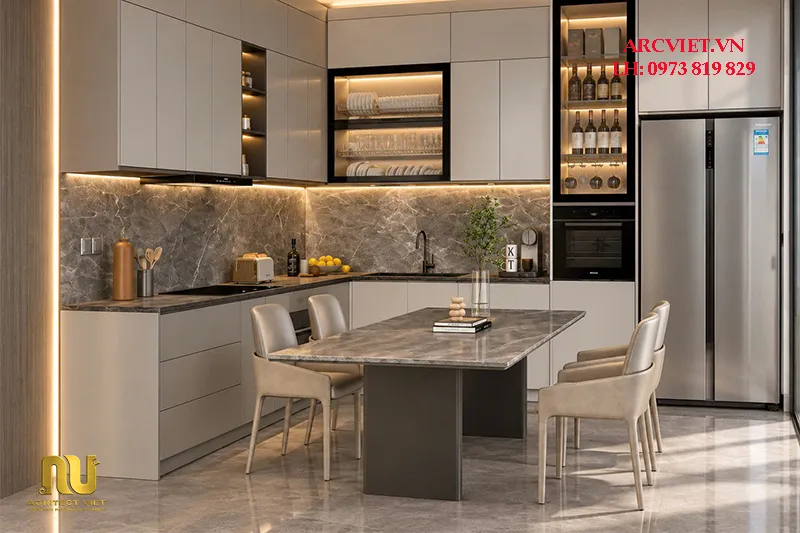 Thi Công Phòng Bếp Đẹp Hiện Đại