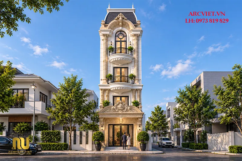 Mặt tiền 4m tân cổ điển