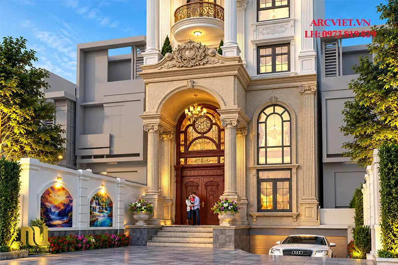 Mặt tiền khách sạn 7m tân cổ điển