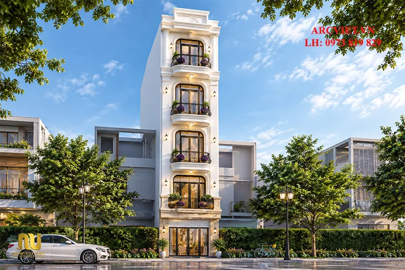 Mặt tiền nhà phố 5m 5 tầng