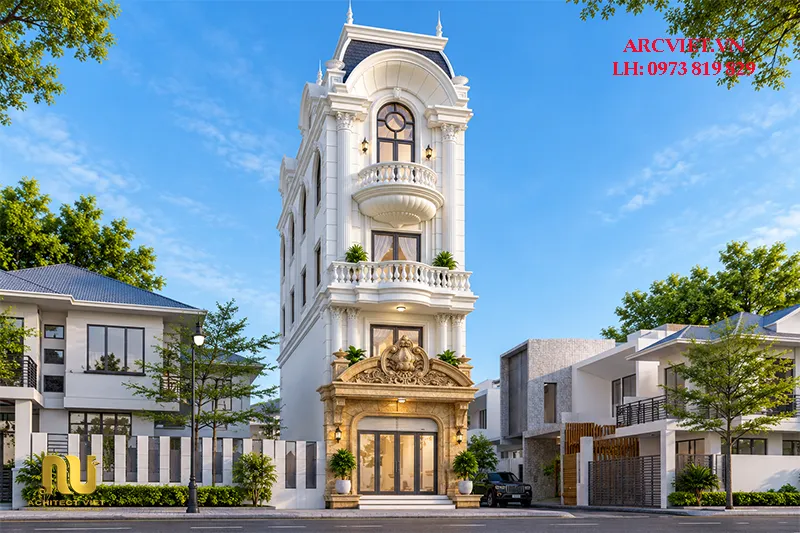 Mặt Tiền Nhà Phố 5m Cổ Điển