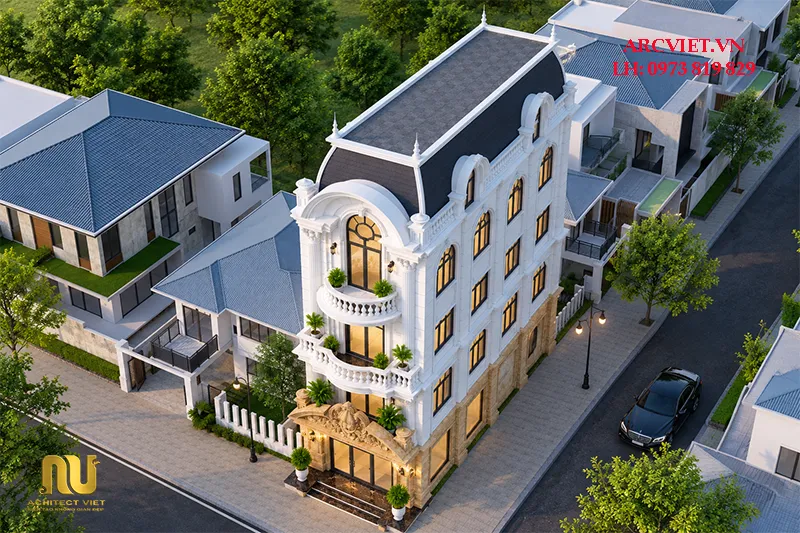 Mặt Tiền Nhà Phố 5m Cổ Điển
