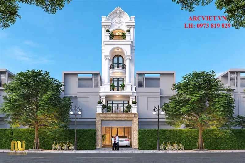 Mặt tiền nhà phố 5m tân cổ điển