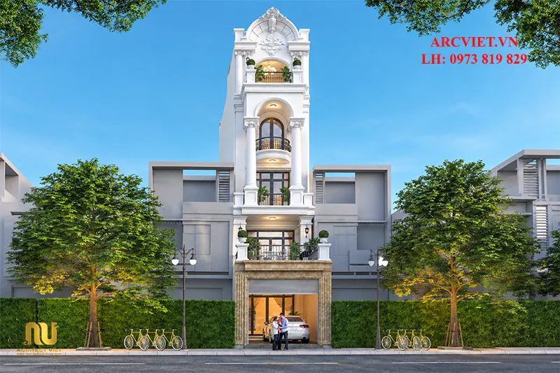 Mặt tiền nhà phố 5m tân cổ điển
