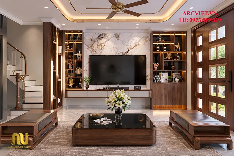 Mặt tiền nhà phố 6m tân cổ điển