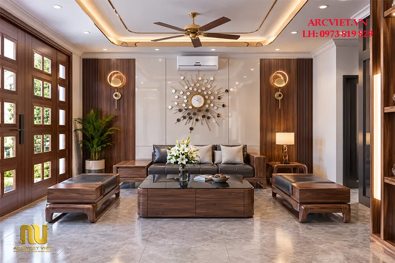 Mặt tiền nhà phố 6m tân cổ điển