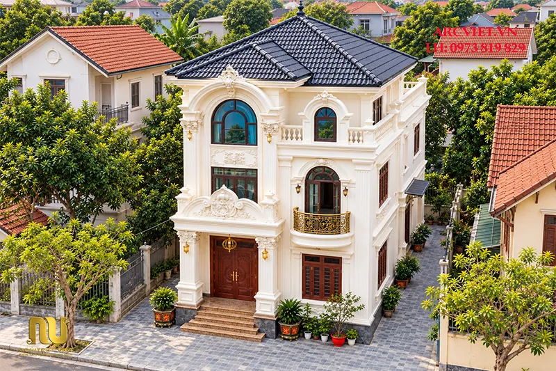 Mẫu nhà mái nhật ngang 9m 3 tầng