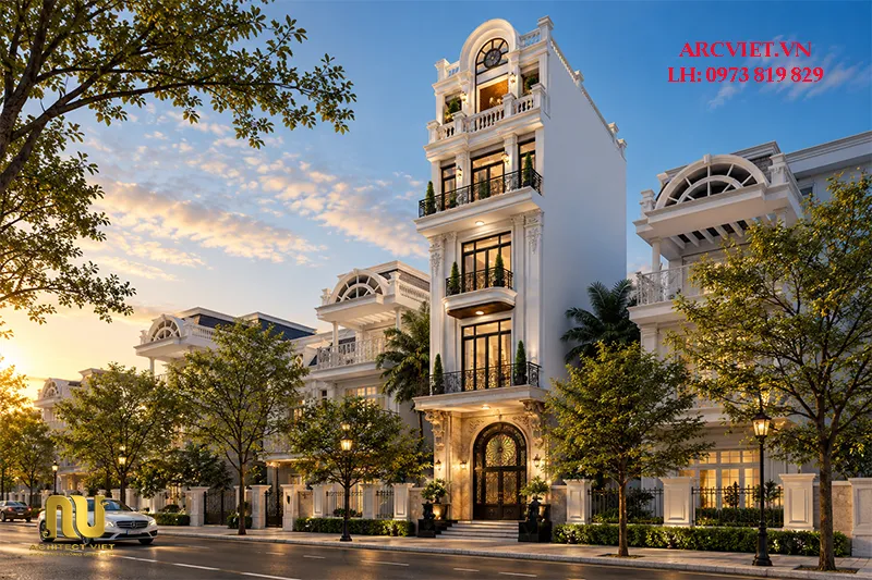 Mẫu nhà phố 5 tầng mặt tiền 4m