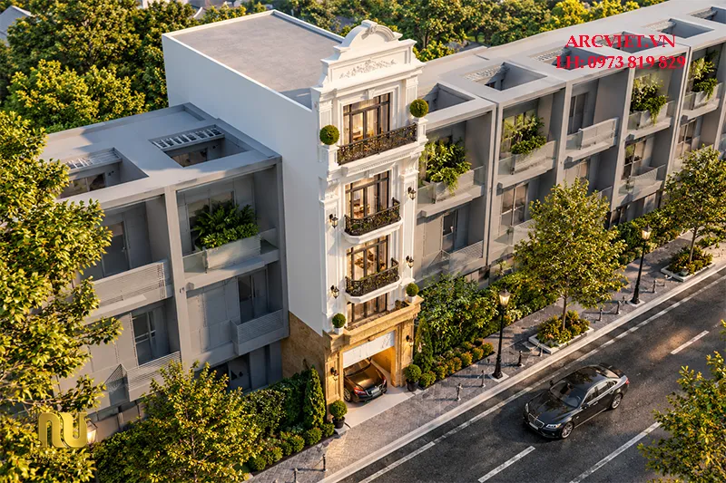 Mẫu nhà phố 5 tầng mặt tiền 5m