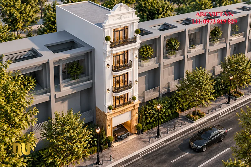 Mẫu nhà phố 5 tầng mặt tiền 5m