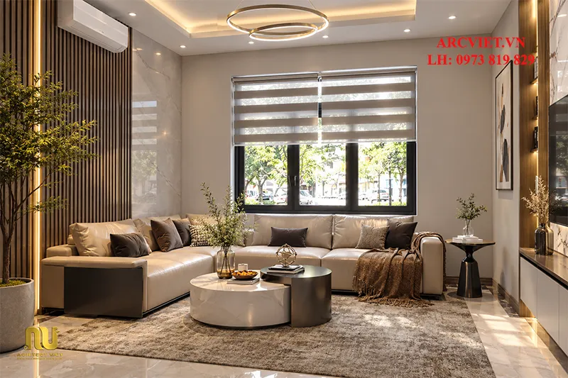 Mẫu nhà rộng 5m dài 20m 5 tầng phong cách tân cổ điển sang trọng do Architec Việt thiết kế.