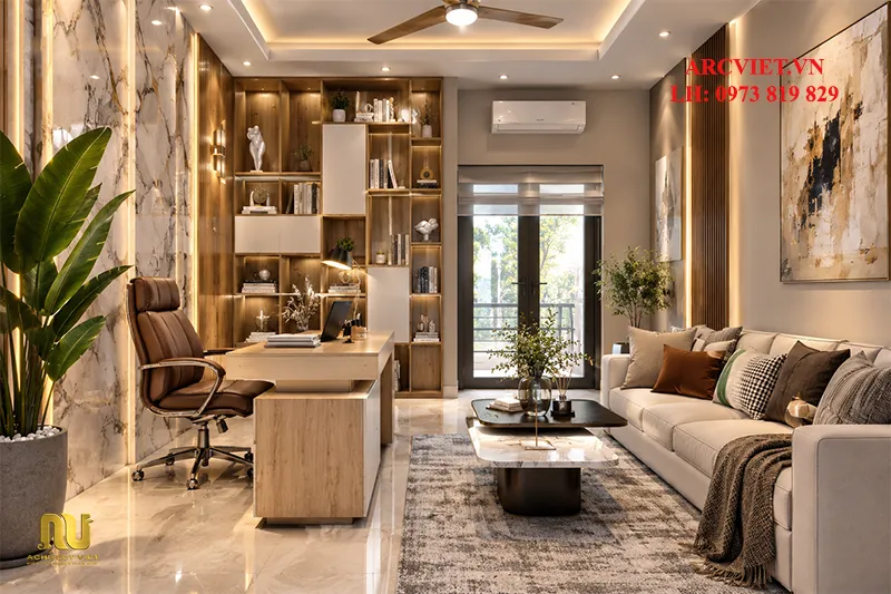 Mẫu nhà rộng 5m dài 20m 5 tầng phong cách tân cổ điển sang trọng do Architec Việt thiết kế.