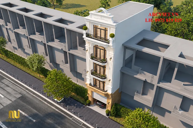 Nhà Mặt Tiền 4m Tân Cổ Điển