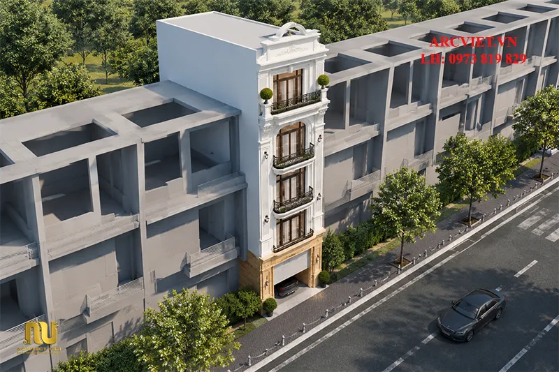 Nhà Mặt Tiền 4m Tân Cổ Điển