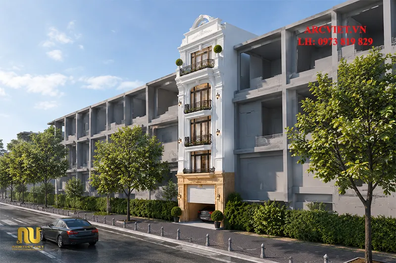 Nhà Mặt Tiền 4m Tân Cổ Điển