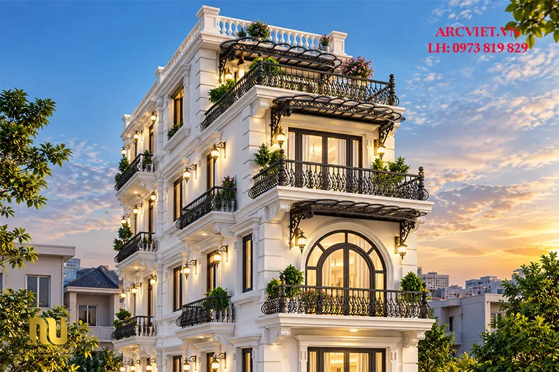 Thiết kế khách sạn mặt tiền 6m